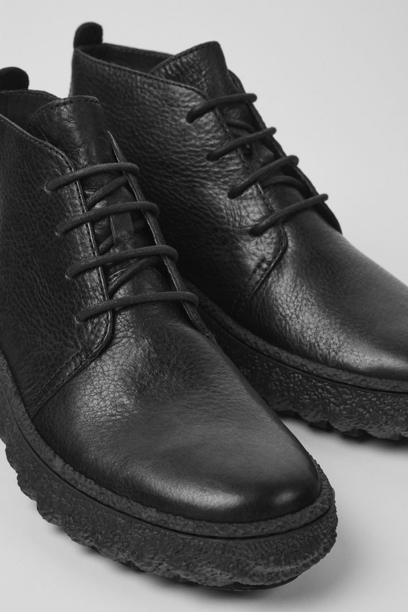 Botas Camper Ground Michelin Encaje Up Ankle Hombre Negras | GPTZK-4936