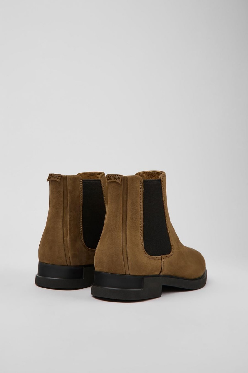 Botas Camper Iman Nubuck Chelsea Mujer Marrones | AJDKT-8904