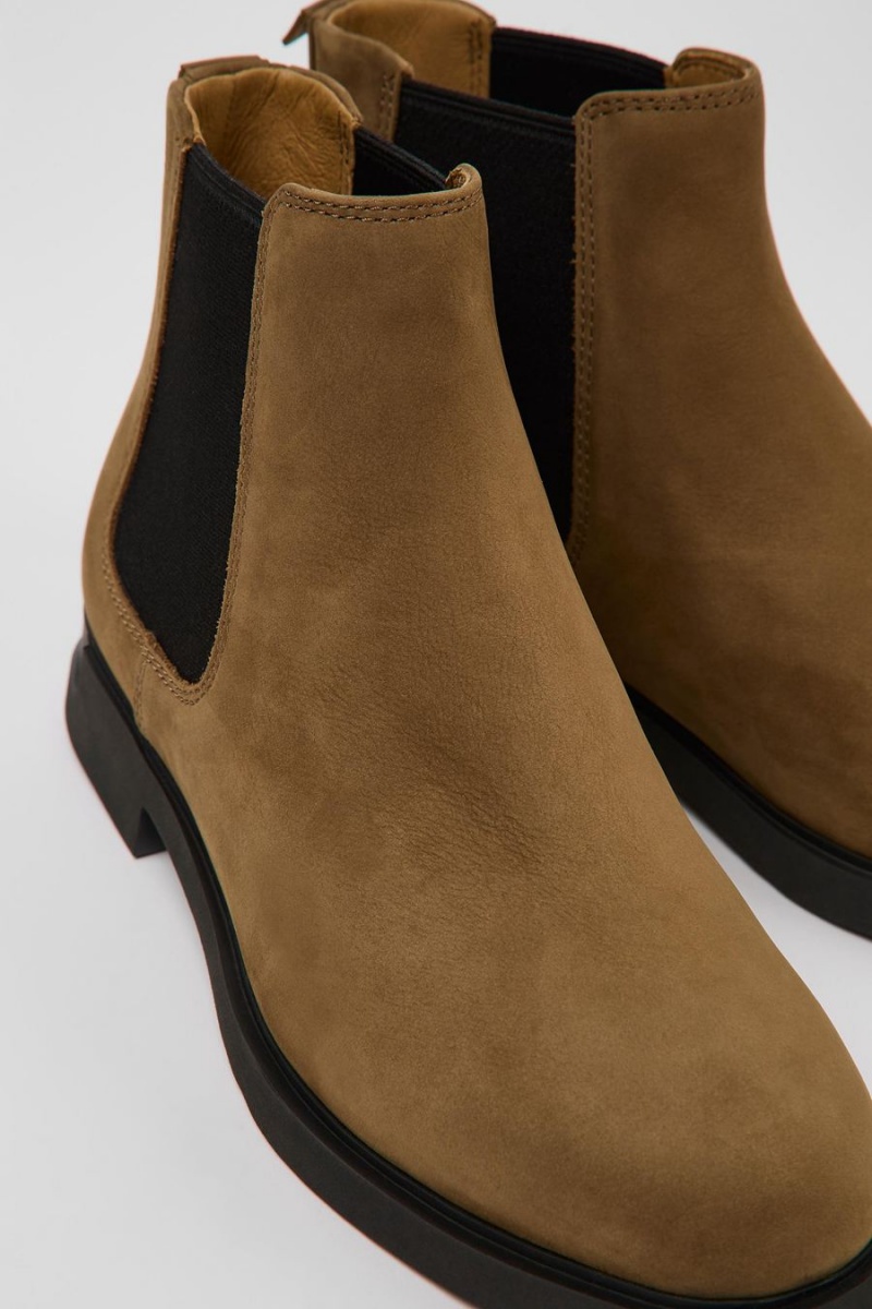 Botas Camper Iman Nubuck Chelsea Mujer Marrones | AJDKT-8904
