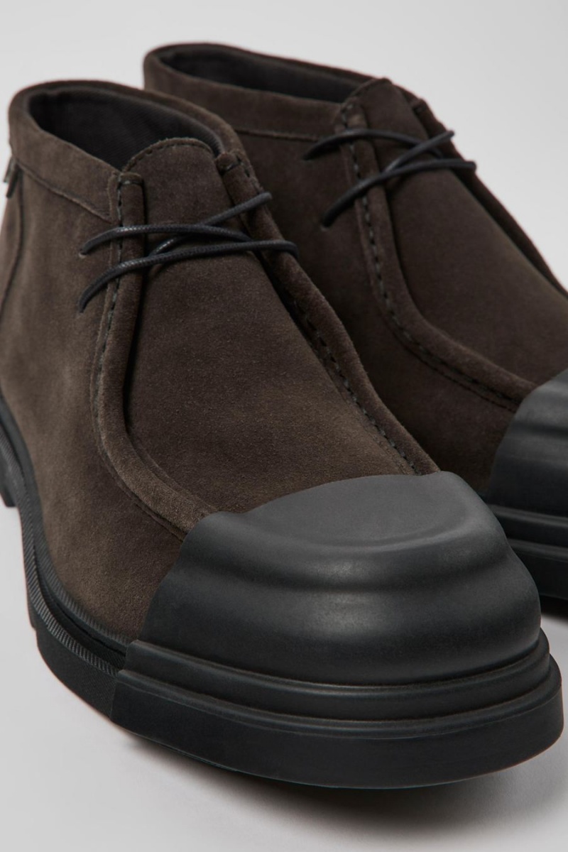 Botas Camper Junction Nubuck Hombre Gris | QMOHJ-7836