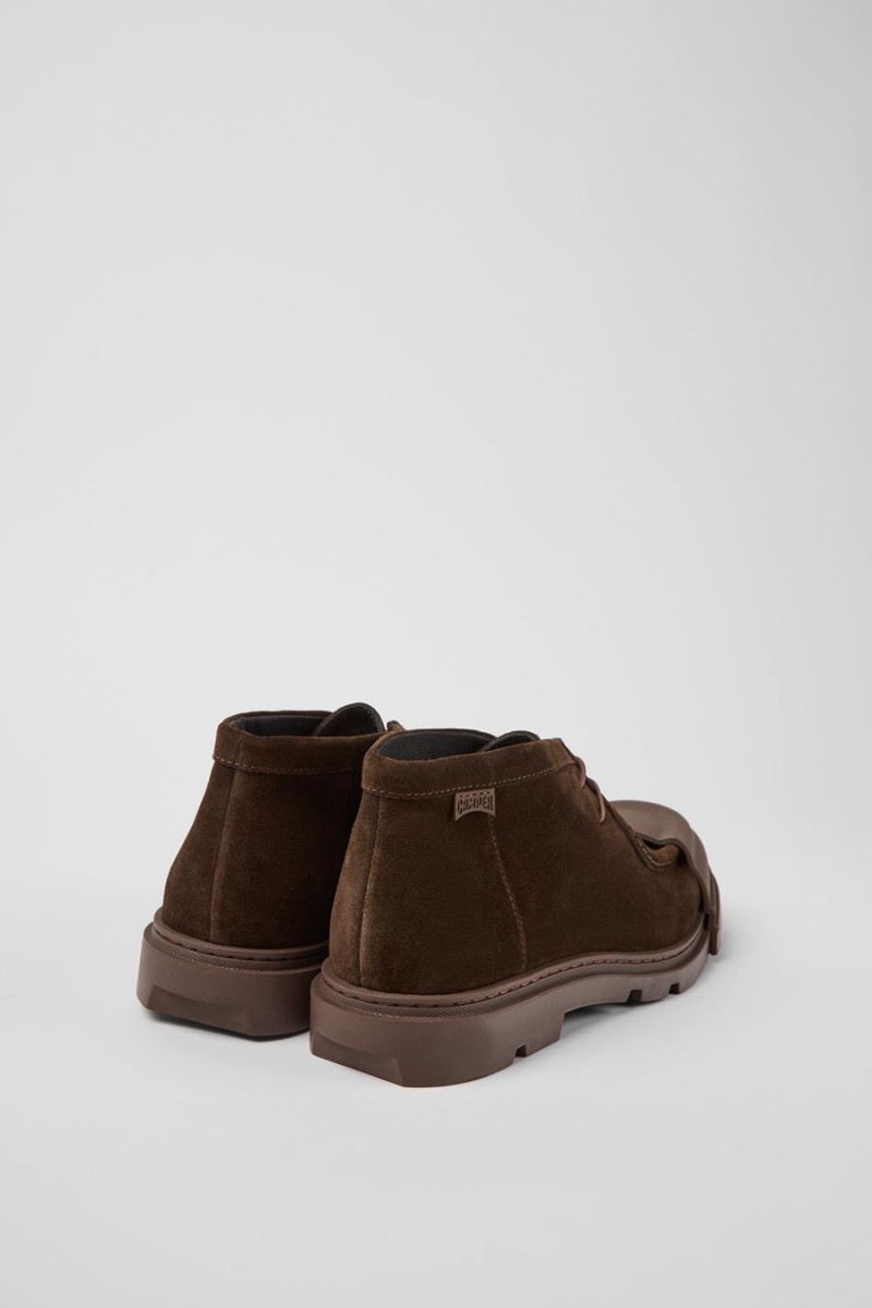 Botas Camper Junction Nubuck Hombre Marrones | OZAWB-5862