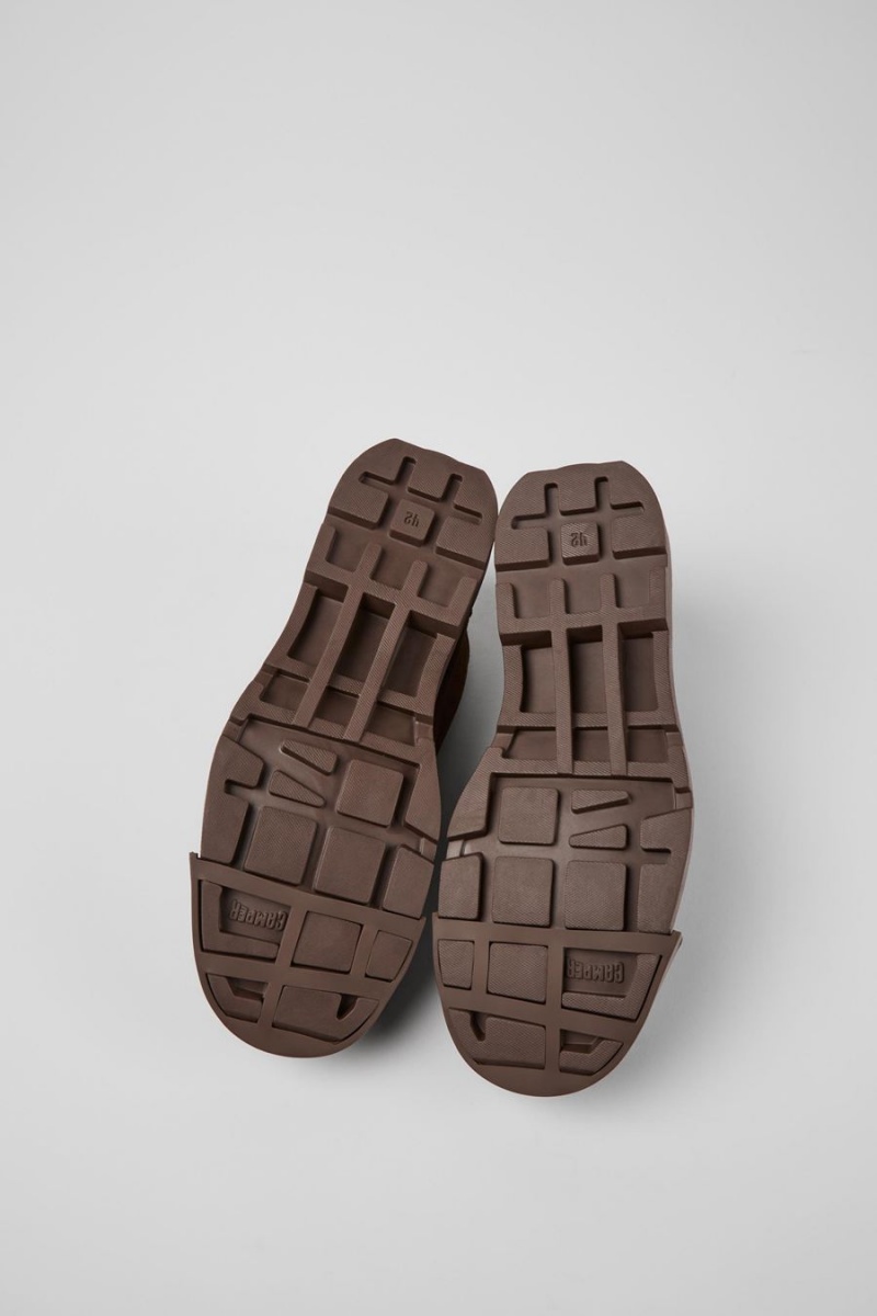 Botas Camper Junction Nubuck Hombre Marrones | OZAWB-5862