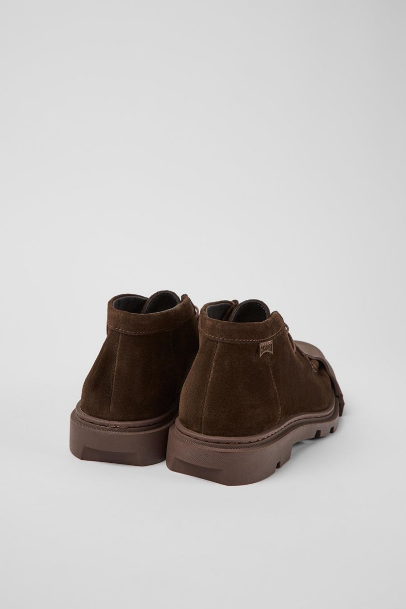 Botas Camper Junction Nubuck Mujer Marrones | QMNVA-8723
