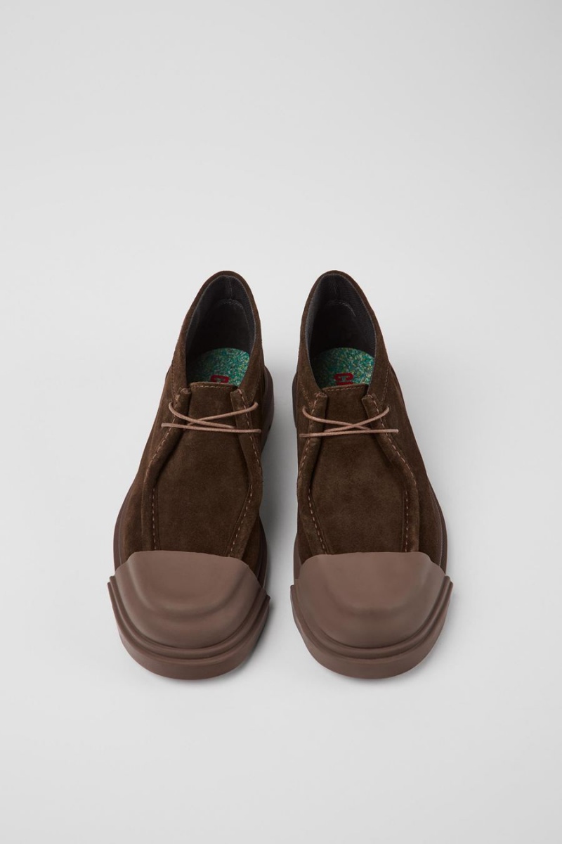 Botas Camper Junction Nubuck Mujer Marrones | QMNVA-8723