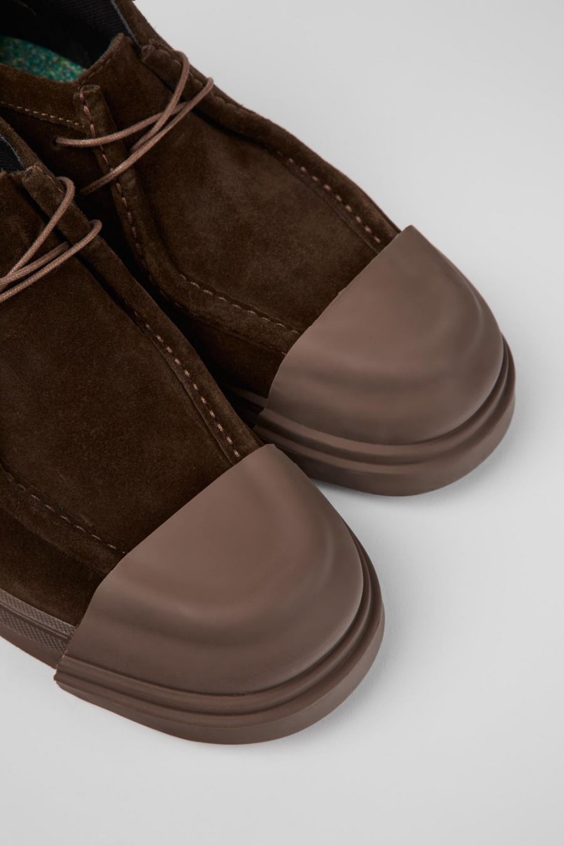 Botas Camper Junction Nubuck Mujer Marrones | QMNVA-8723