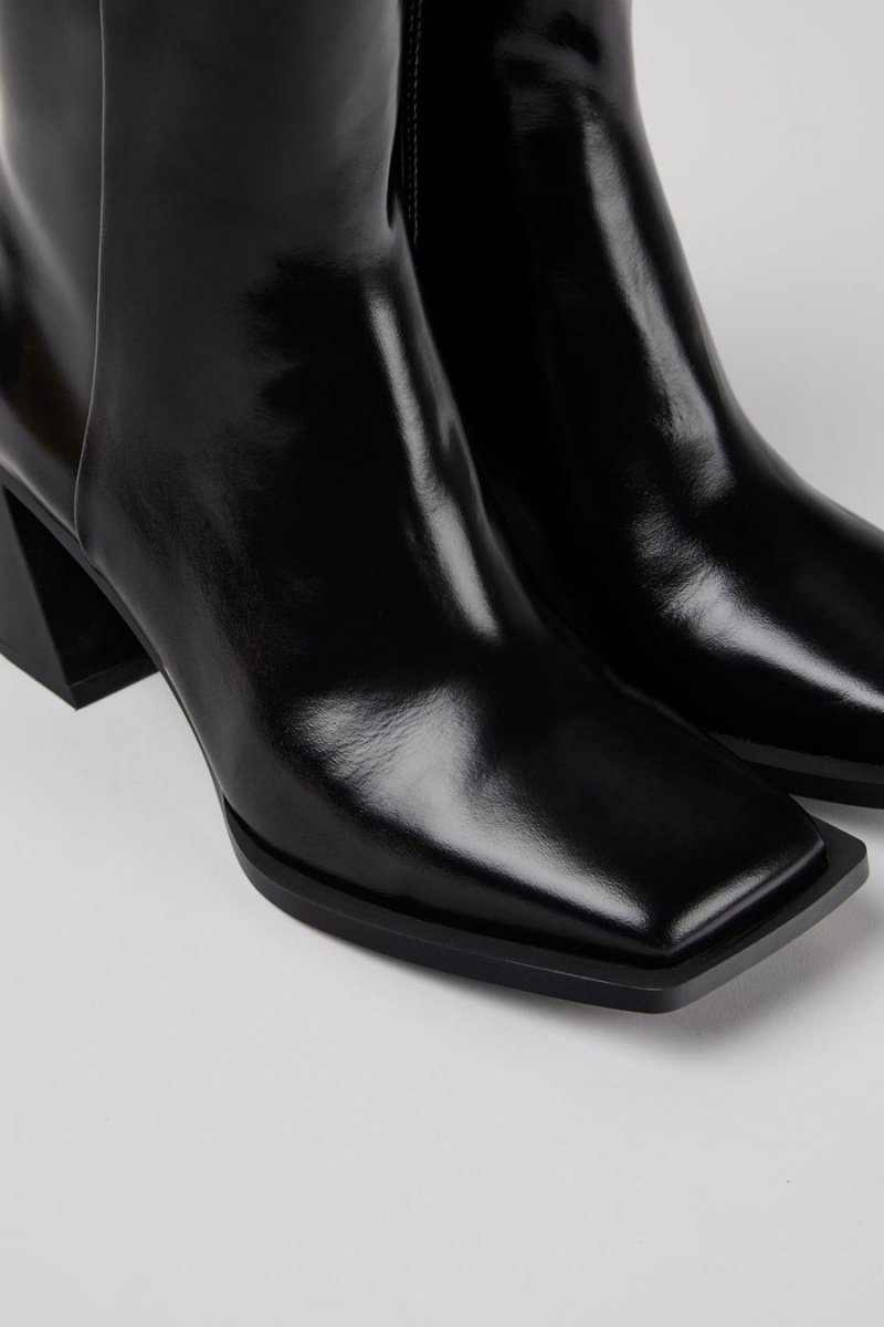 Botas Camper Karole Cuero Mujer Negras | ALGDJ-5769