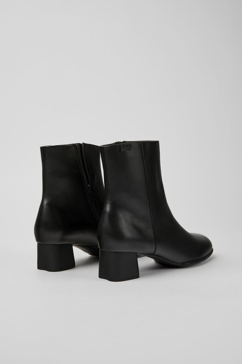 Botas Camper Katie Cuero Ankle Mujer Negras | VMCFX-3406