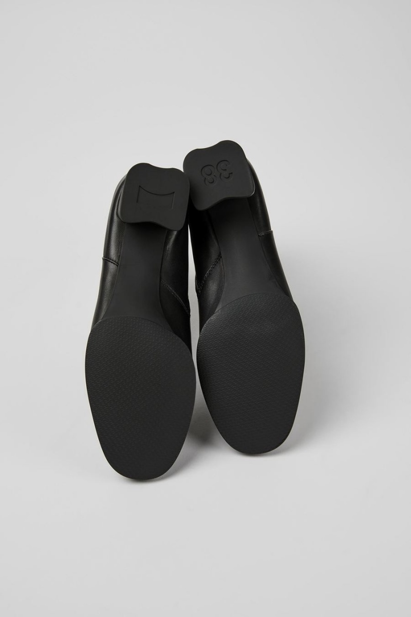 Botas Camper Katie Cuero Ankle Mujer Negras | VMCFX-3406