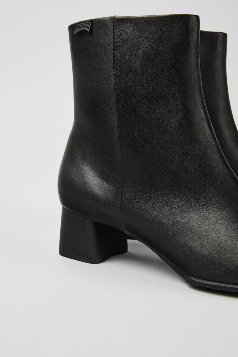 Botas Camper Katie Cuero Ankle Mujer Negras | VMCFX-3406