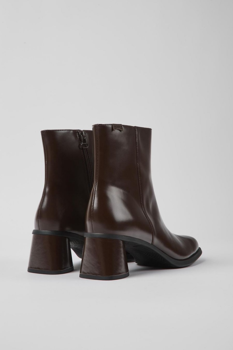 Botas Camper Kiara Cuero Ankle Mujer Marrones | FJZGW-4879