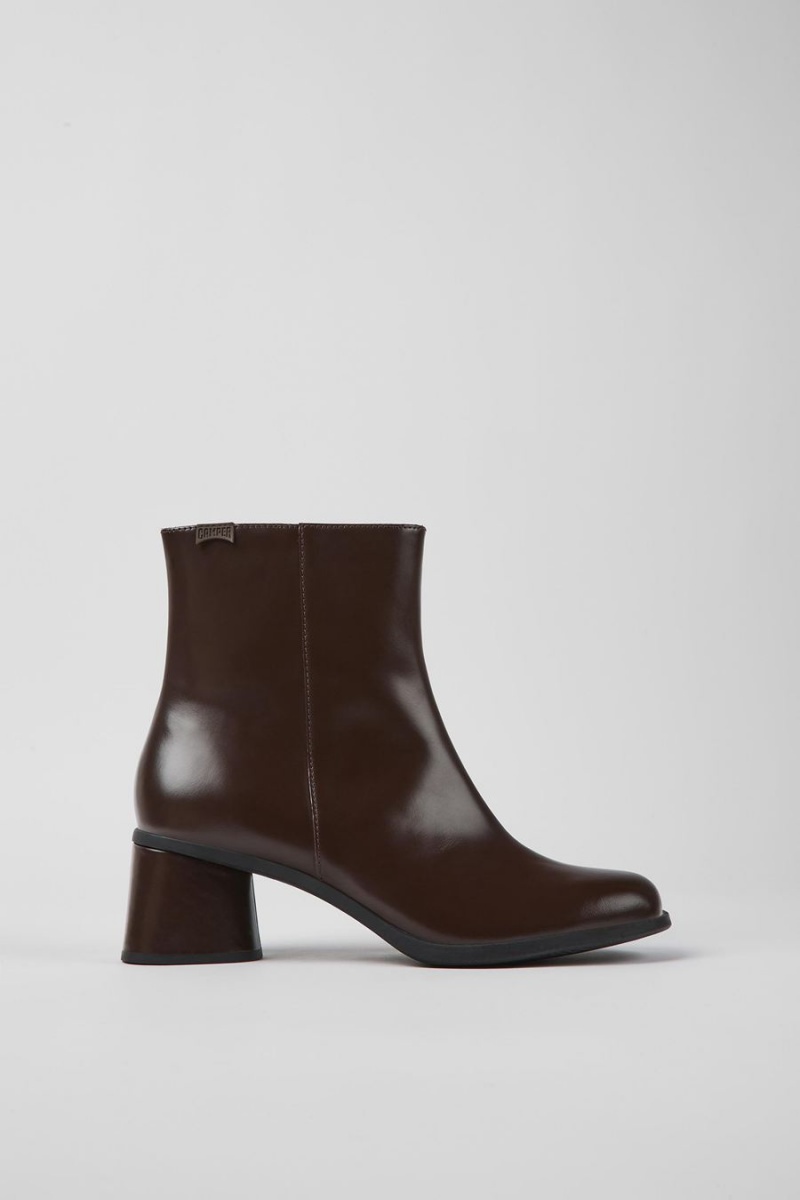 Botas Camper Kiara Cuero Ankle Mujer Marrones | FJZGW-4879