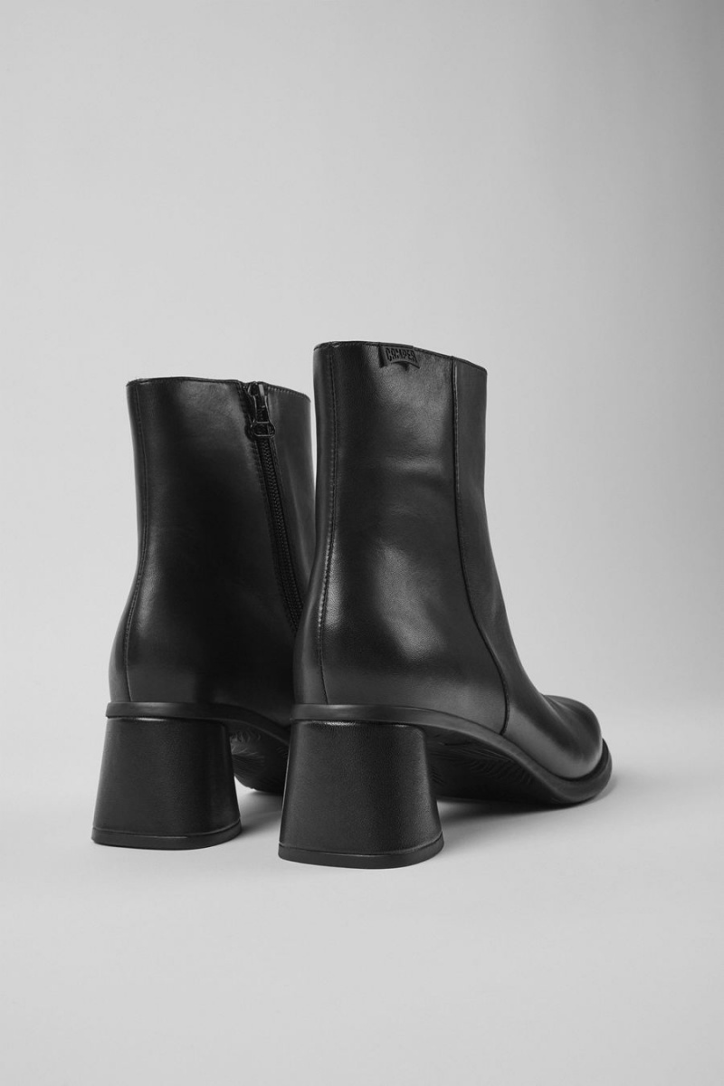 Botas Camper Kiara Cuero Ankle Mujer Negras | NXUWB-0819