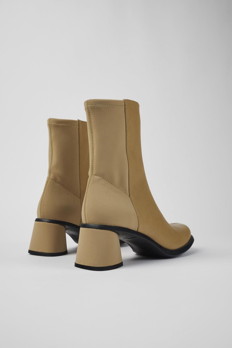 Botas Camper Kiara Cuero Recycled Pet Mujer Beige | VDQIL-5412