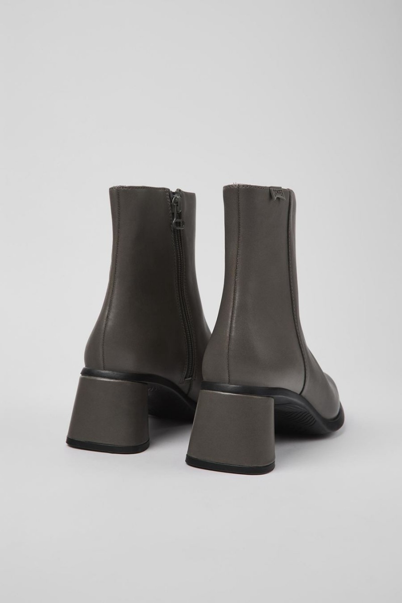 Botas Camper Kiara Cuero Recycled Pet Mujer Gris | OLQNS-5896