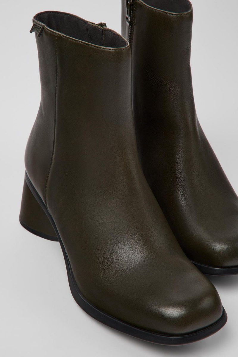 Botas Camper Kiara Cuero Recycled Pet Mujer Verde | VOQJC-3876