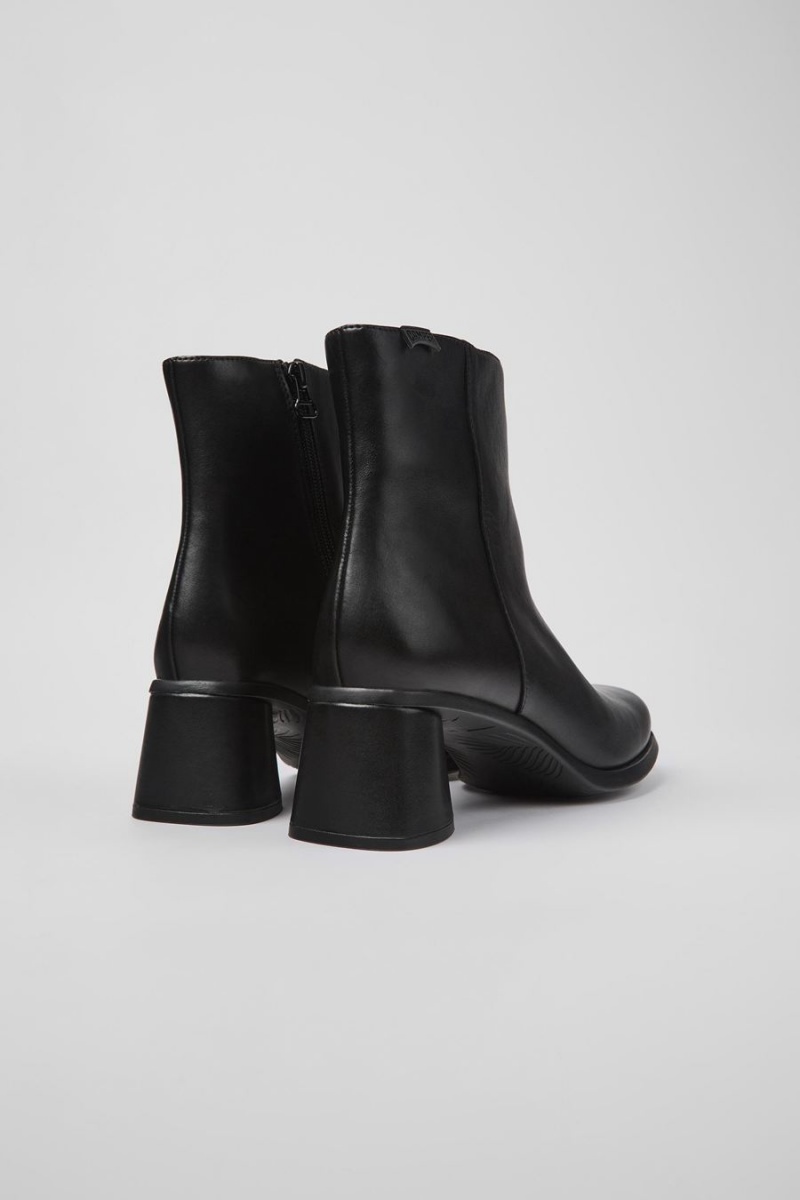 Botas Camper Kiara Cuero Recycled Pet Mujer Negras | IQSOD-9213