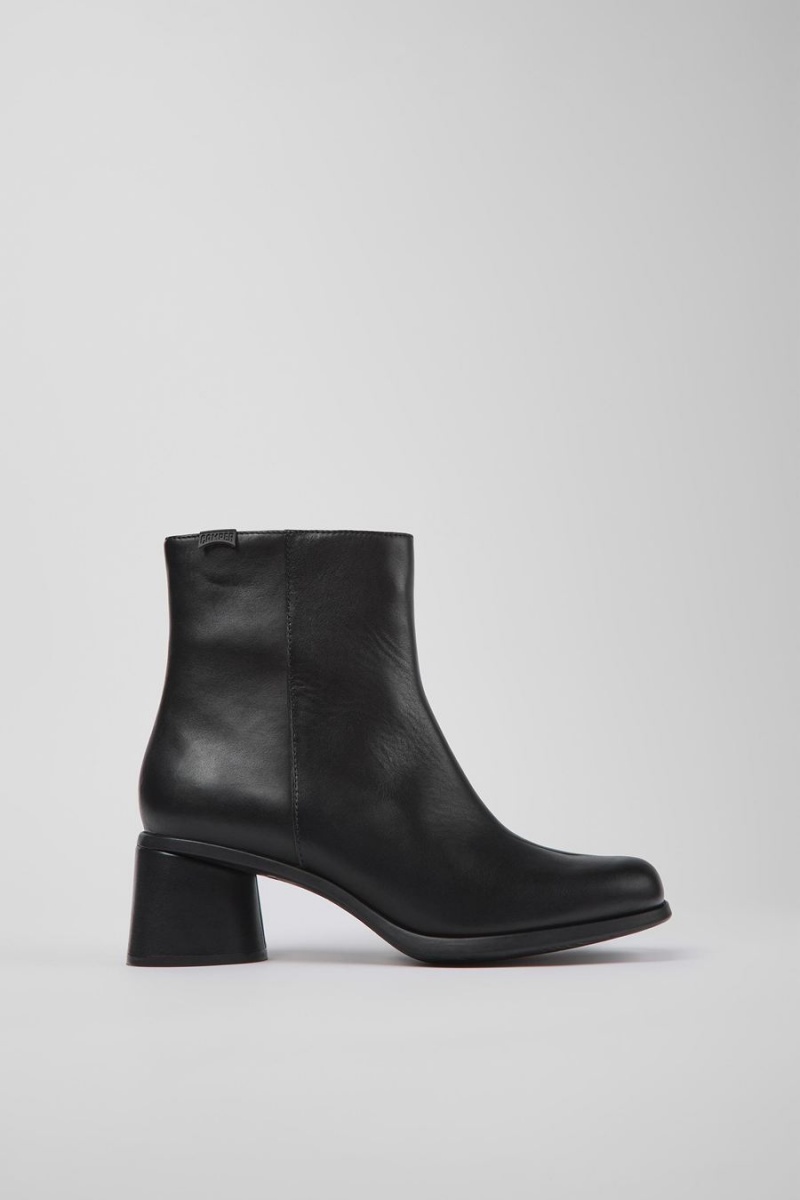 Botas Camper Kiara Cuero Recycled Pet Mujer Negras | IQSOD-9213