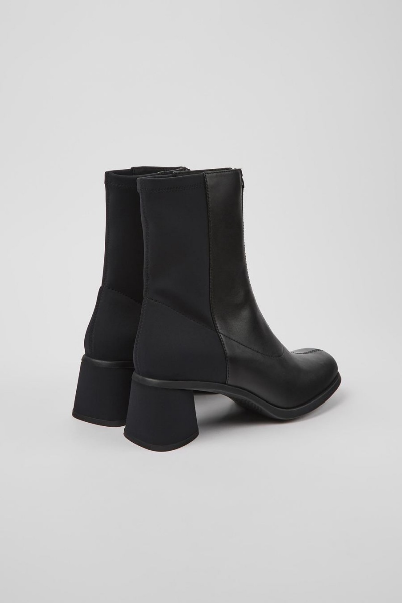 Botas Camper Kiara Cuero Recycled Pet Mujer Negras | WRDOZ-9201