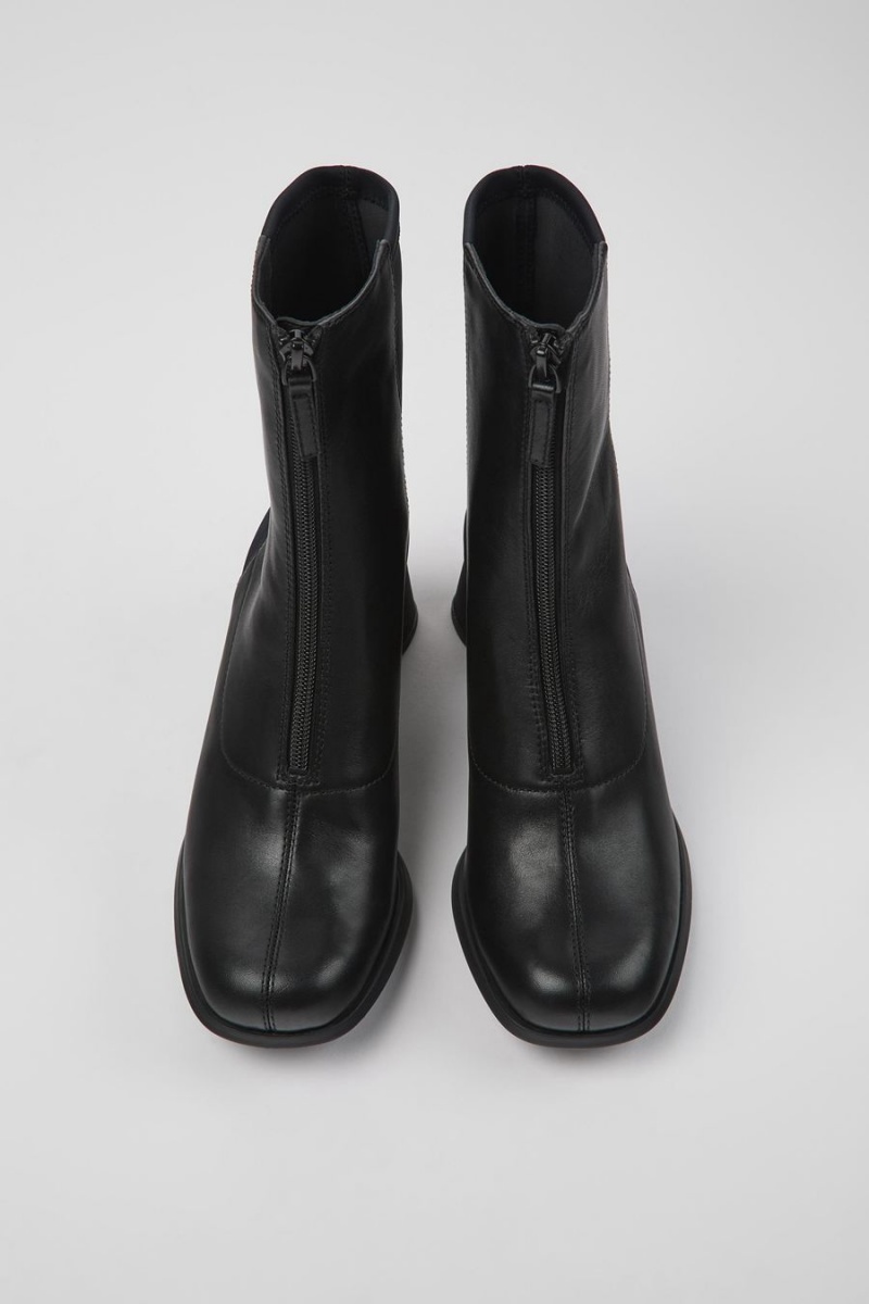 Botas Camper Kiara Cuero Recycled Pet Mujer Negras | WRDOZ-9201