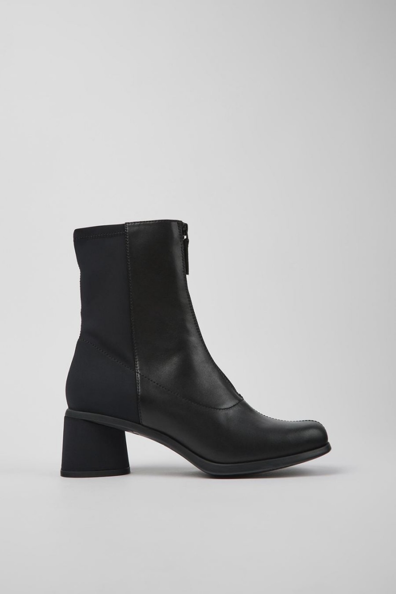 Botas Camper Kiara Cuero Recycled Pet Mujer Negras | WRDOZ-9201