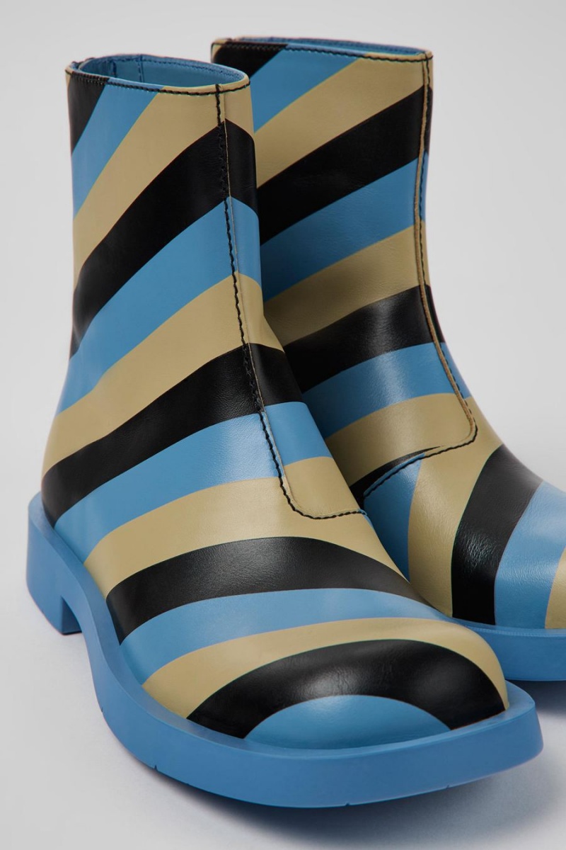 Botas Camper Mil 1978 Cuero Ankle Mujer Azules | HAIXN-5032