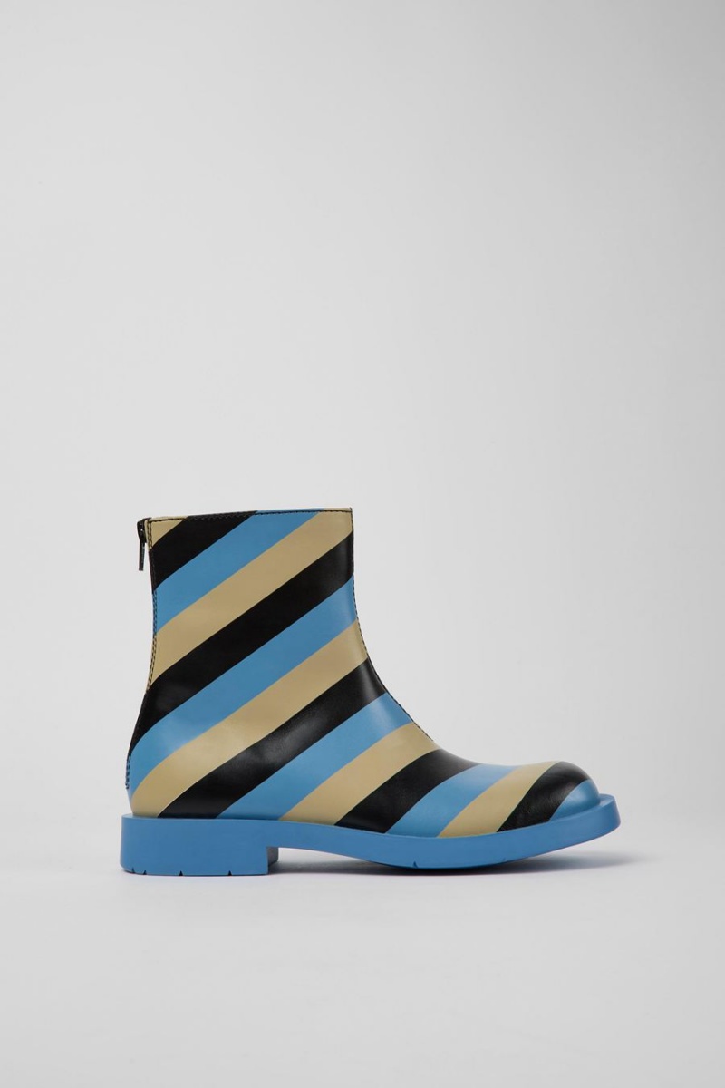 Botas Camper Mil 1978 Cuero Ankle Mujer Azules | HAIXN-5032