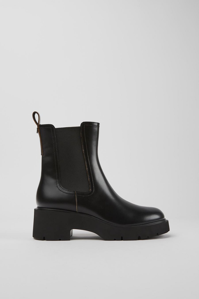 Botas Camper Milah Cuero Mujer Negras | NSTGR-6581