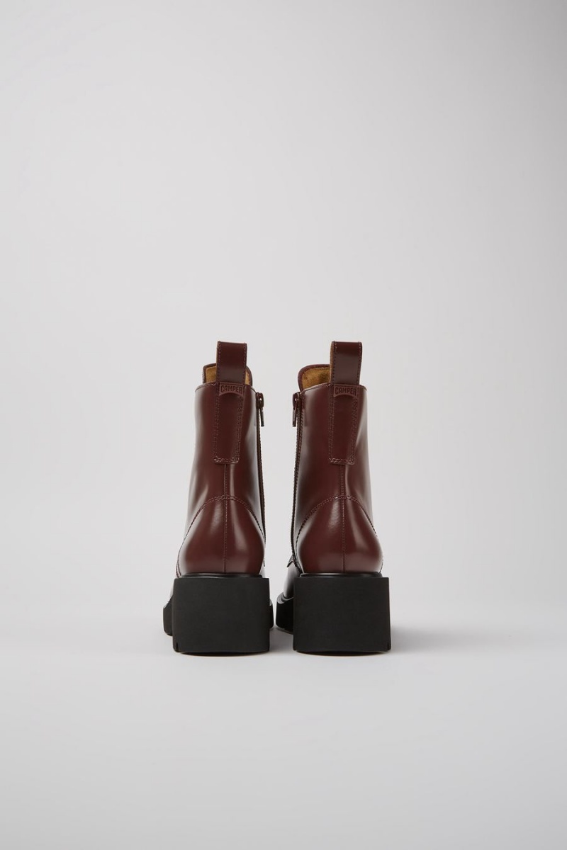 Botas Camper Milah Encaje up Mujer Burdeos | GHFJX-0457