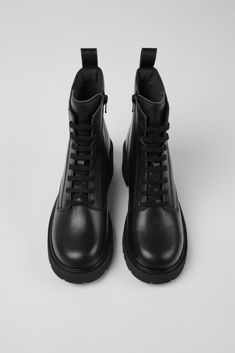 Botas Camper Milah Encaje up Mujer Negras | QCRDU-4712