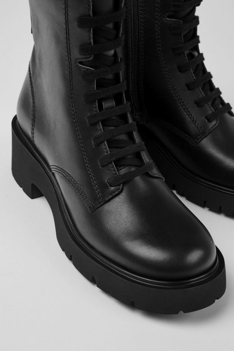 Botas Camper Milah Encaje up Mujer Negras | QCRDU-4712