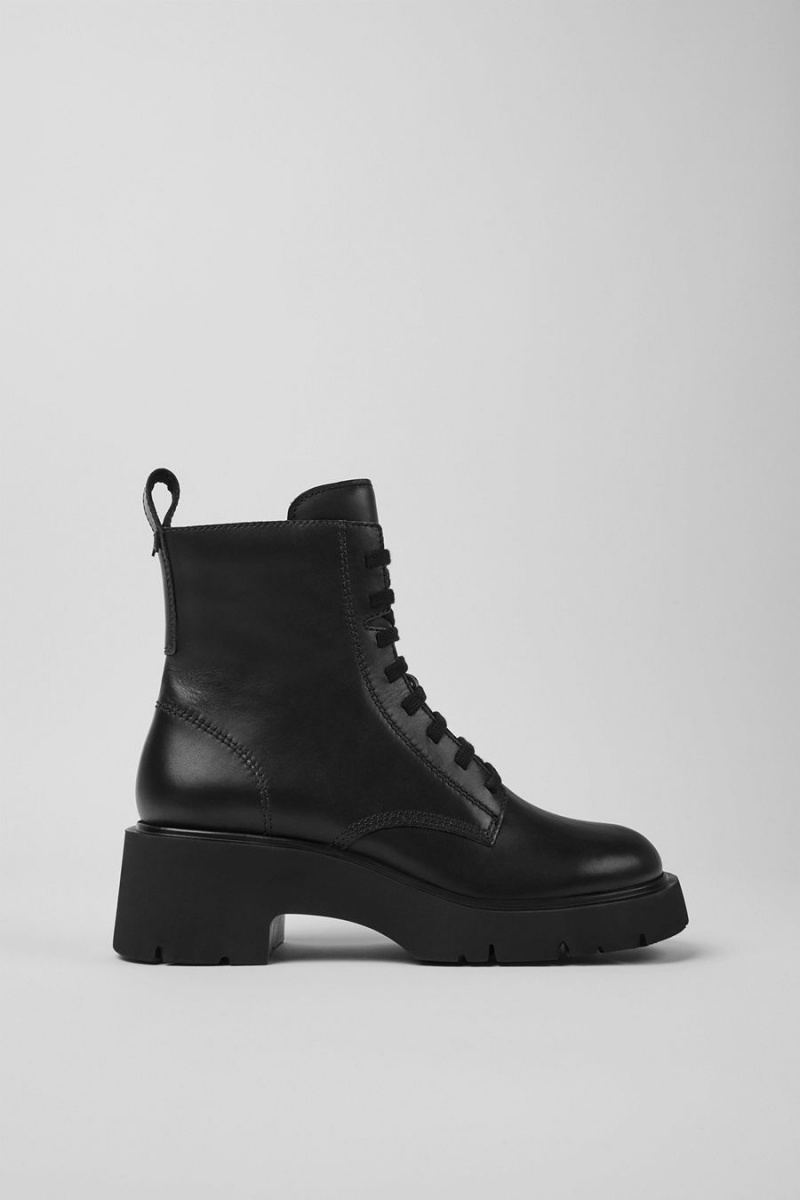 Botas Camper Milah Encaje up Mujer Negras | QCRDU-4712