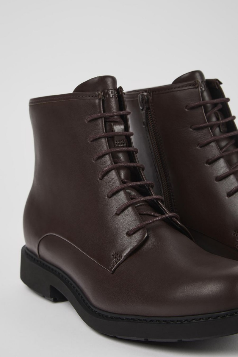 Botas Camper Neuman Cuero Ankle Mujer Marrones | GVWKY-0732