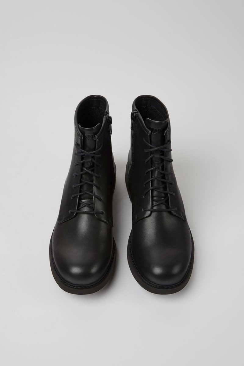 Botas Camper Neuman Smart Encaje Up Ankle Mujer Negras | AGTMF-6583