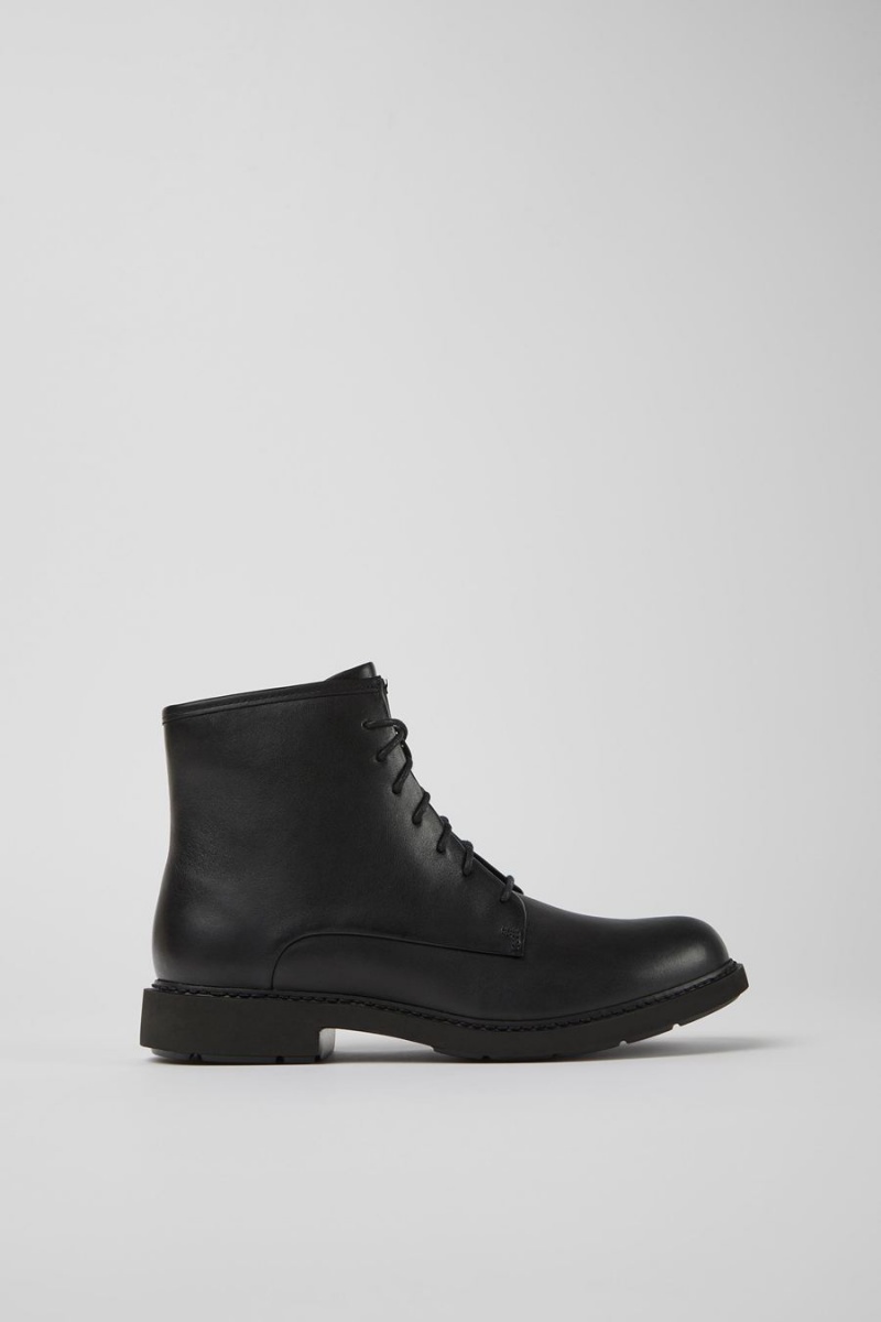Botas Camper Neuman Smart Encaje Up Ankle Mujer Negras | AGTMF-6583