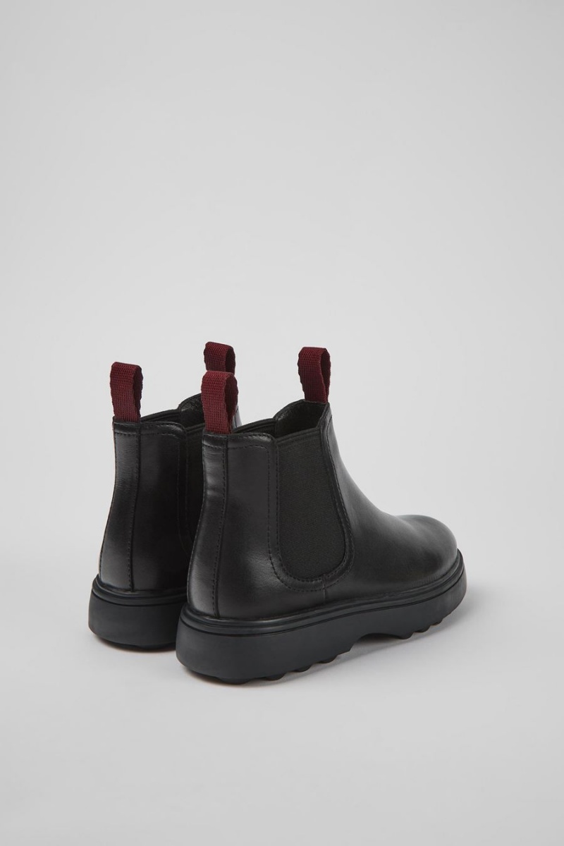 Botas Camper Norte Cuero Chelsea Niña Negras | GRCVN-7830