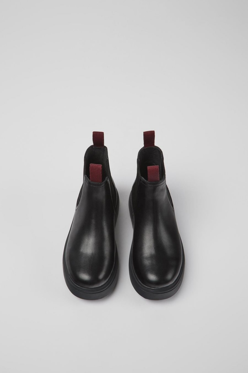 Botas Camper Norte Cuero Chelsea Niña Negras | GRCVN-7830