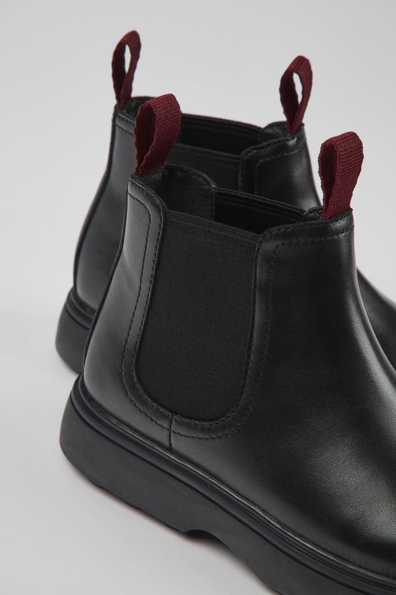 Botas Camper Norte Cuero Chelsea Niña Negras | GRCVN-7830