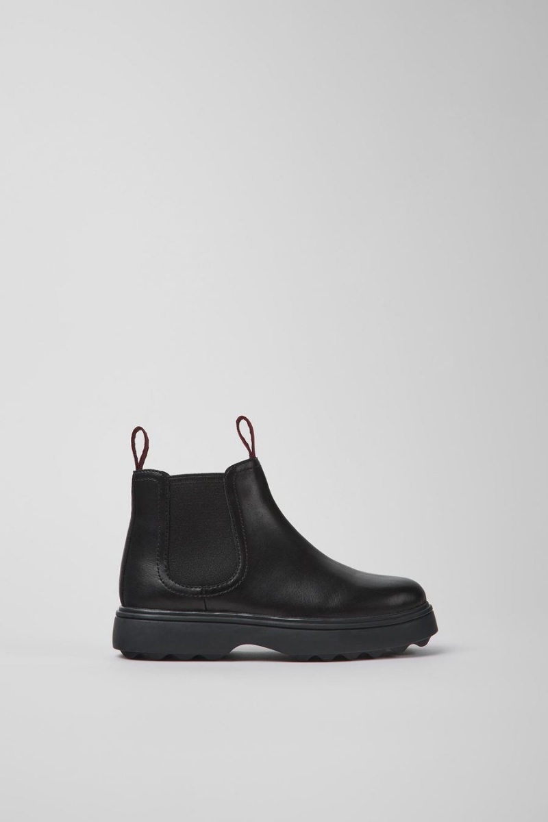 Botas Camper Norte Cuero Chelsea Niña Negras | GRCVN-7830