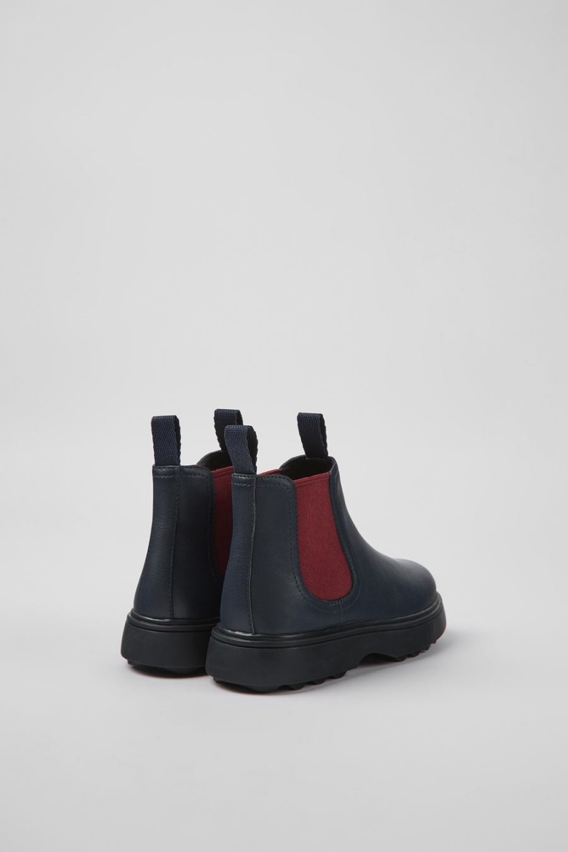 Botas Camper Norte Cuero Chelsea Niño Azul Marino | XHTOV-0326