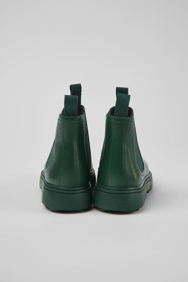 Botas Camper Norte Cuero Chelsea Niño Verde | UCGER-0745