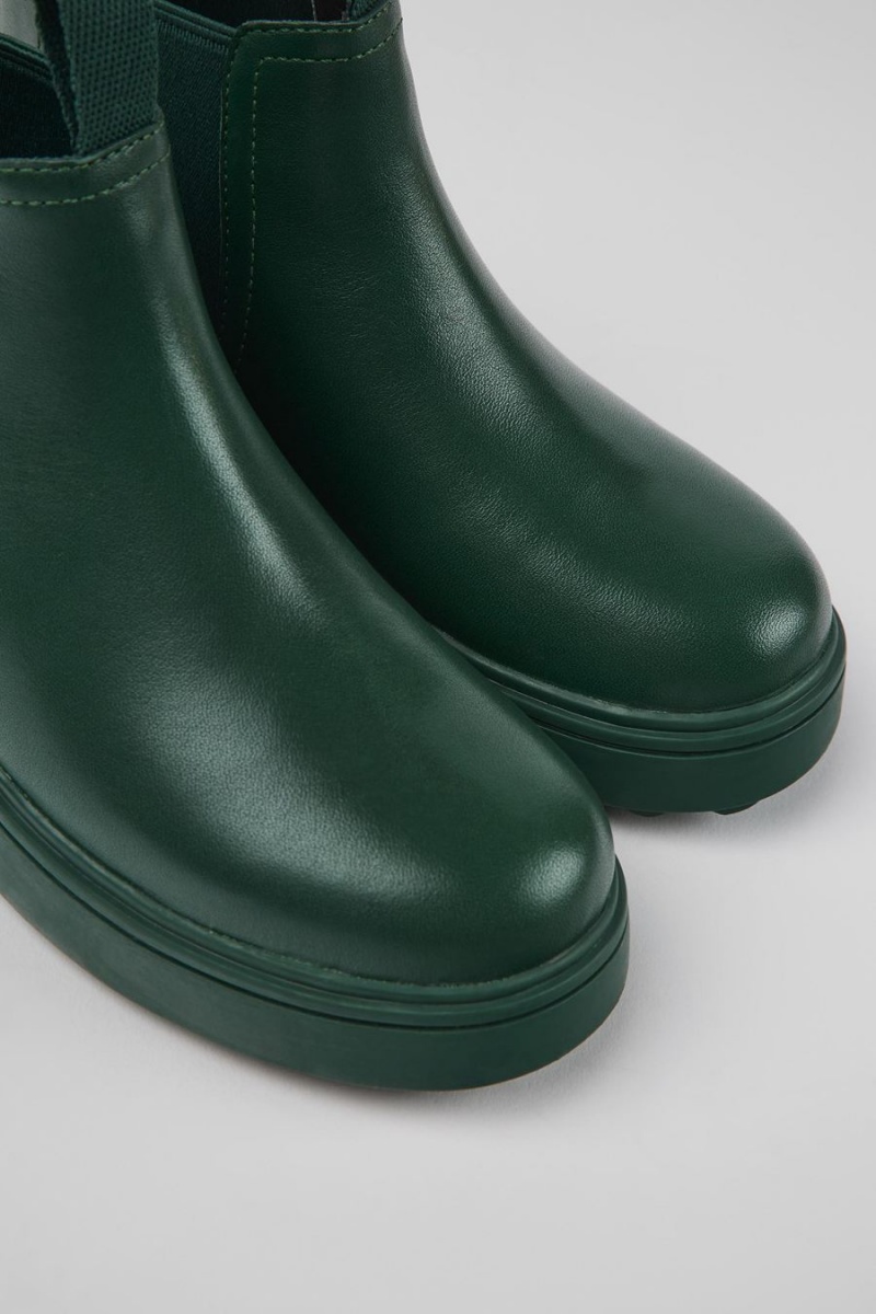 Botas Camper Norte Cuero Chelsea Niño Verde | UCGER-0745
