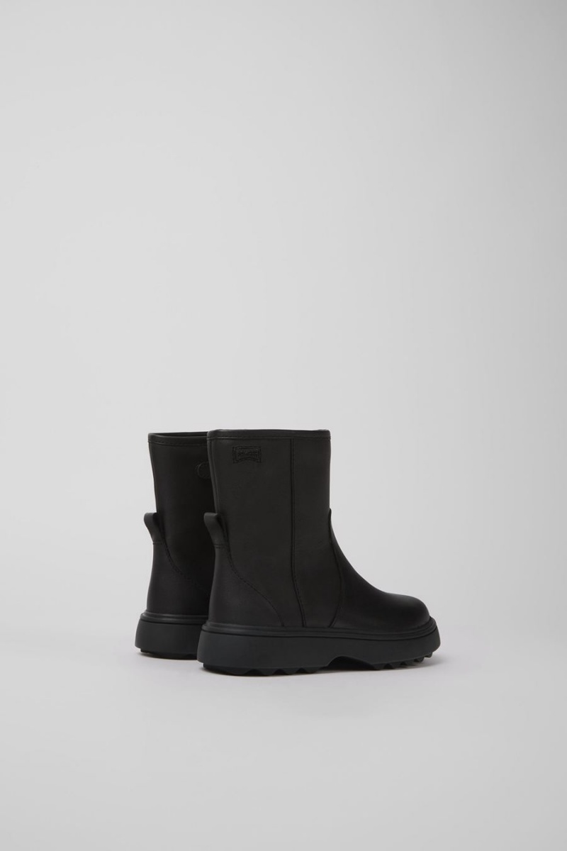 Botas Camper Norte Cuero Niño Negras | IYXBR-9617