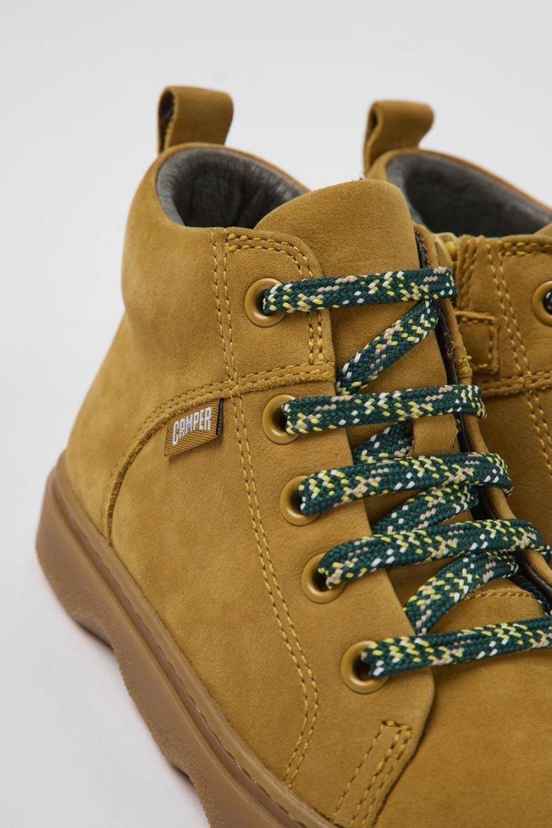 Botas Camper Nubuck Ankle Niño Marrones | DXJBV-5360