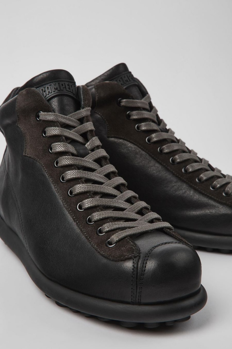 Botas Camper Pelotas Vegetable Tanned Cuero Hombre Negras | LUHZI-4681