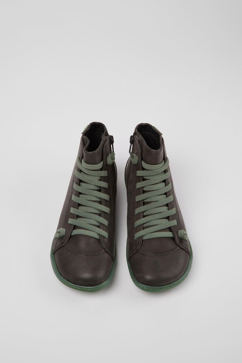 Botas Camper Peu Cuero Ankle Mujer Gris | TKNIS-4306
