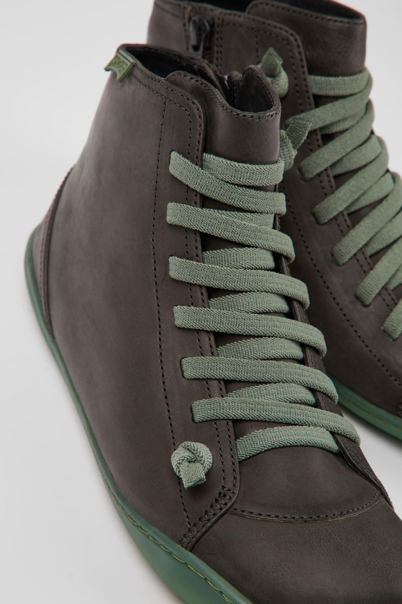 Botas Camper Peu Cuero Ankle Mujer Gris | TKNIS-4306