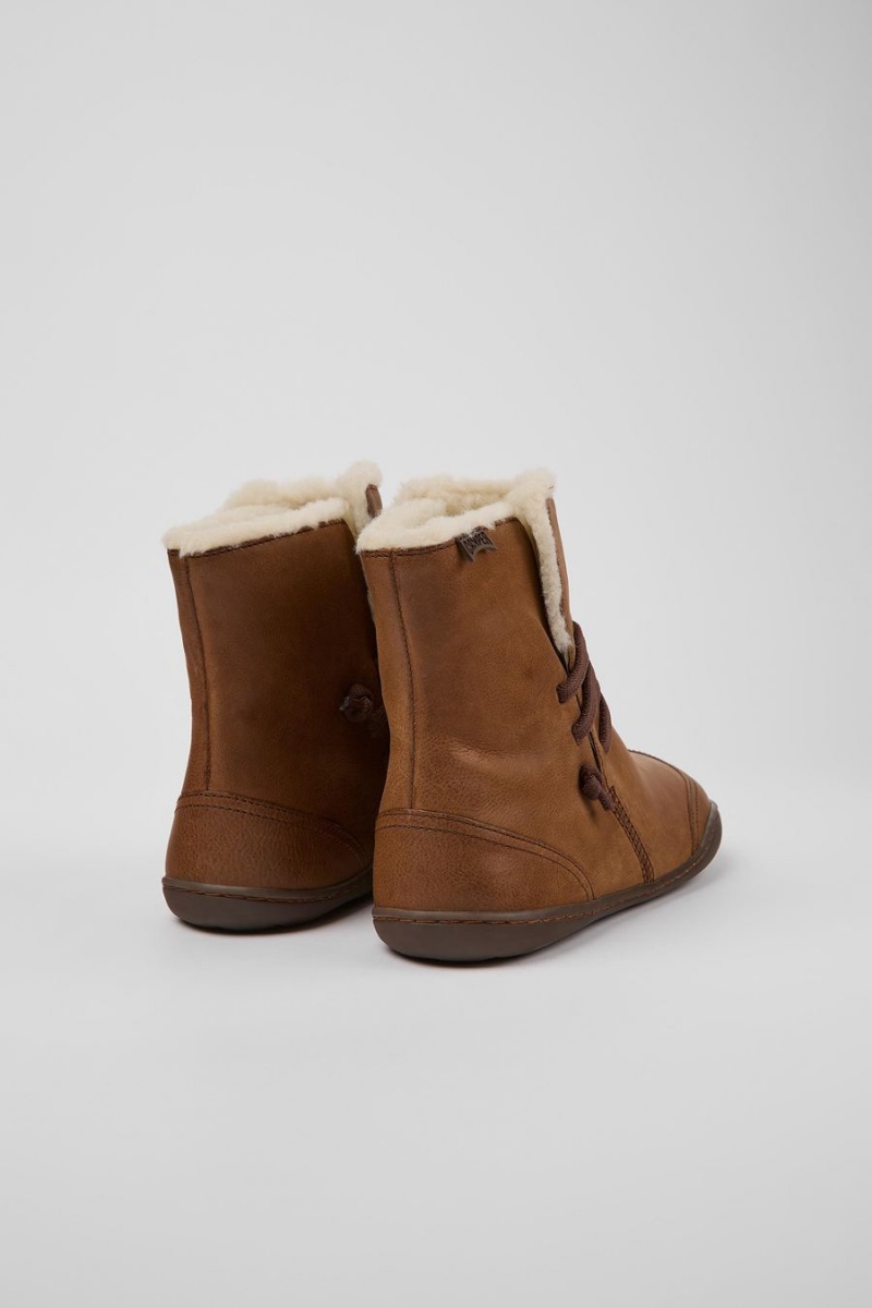 Botas Camper Peu Cuero Ankle Mujer Marrones | XDTQO-2106