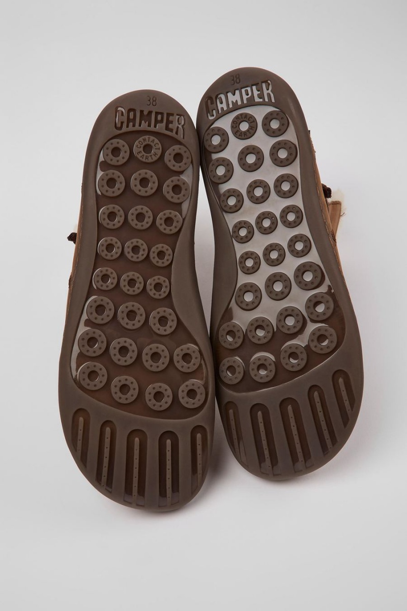 Botas Camper Peu Cuero Ankle Mujer Marrones | XDTQO-2106