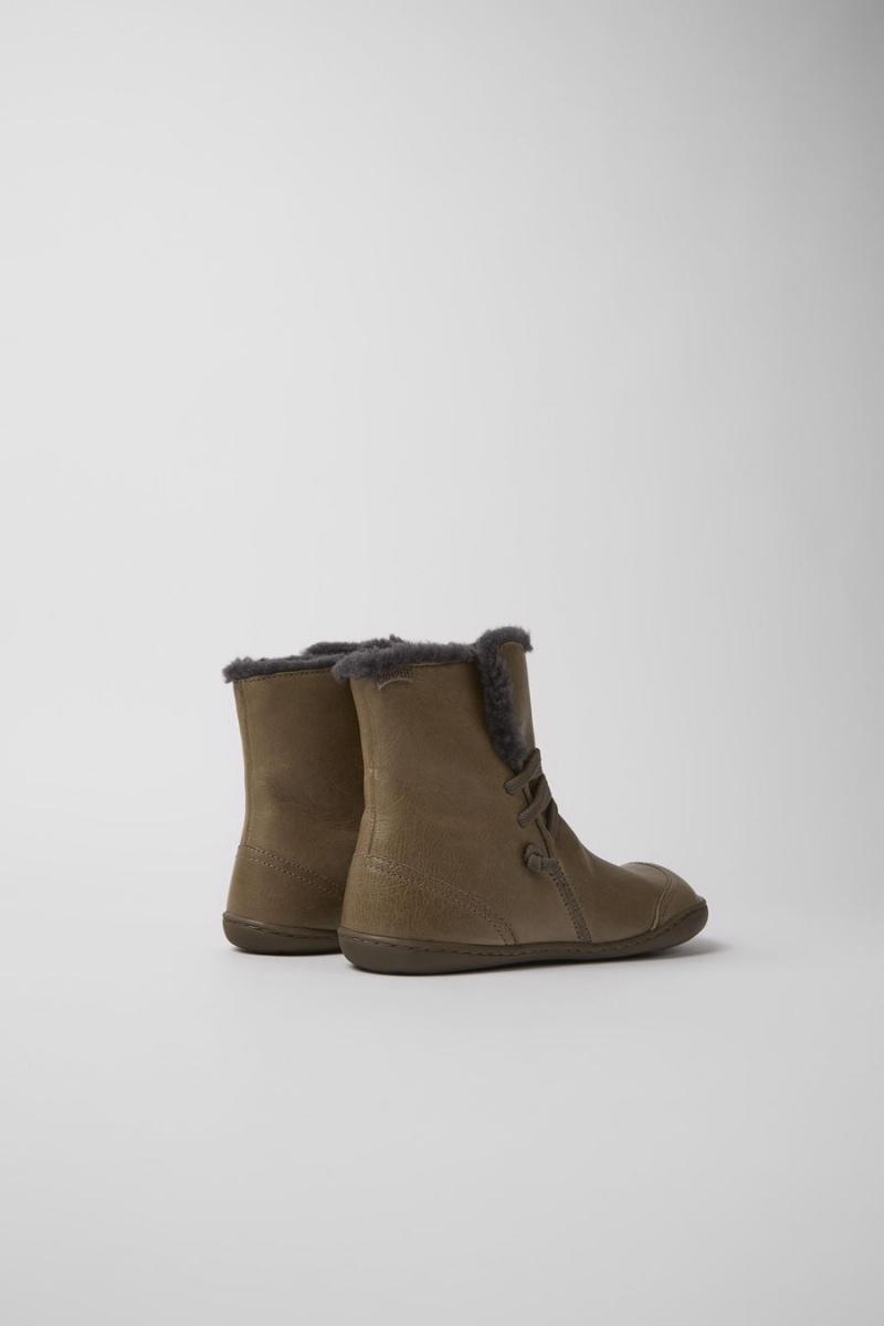 Botas Camper Peu Cuero Ankle Mujer Marrones | BIGUY-3451
