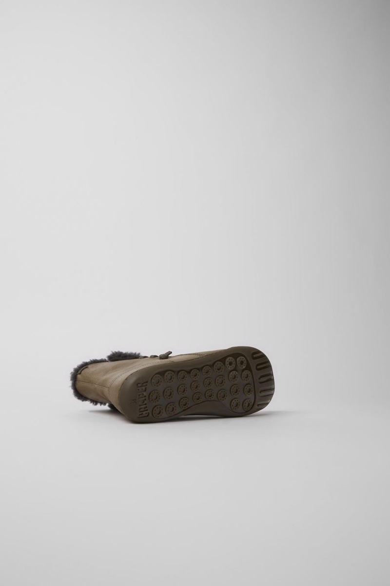Botas Camper Peu Cuero Ankle Mujer Marrones | BIGUY-3451